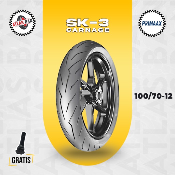 Ban Tubles Motor VESPA MATIC PRIMAAX SK-03 100/70 Ring 12