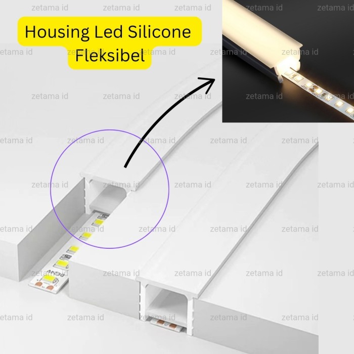 Led Housing Silicone Cover Led Strip Karet Inbow Fleksibel Housing Soft Neon Flex
