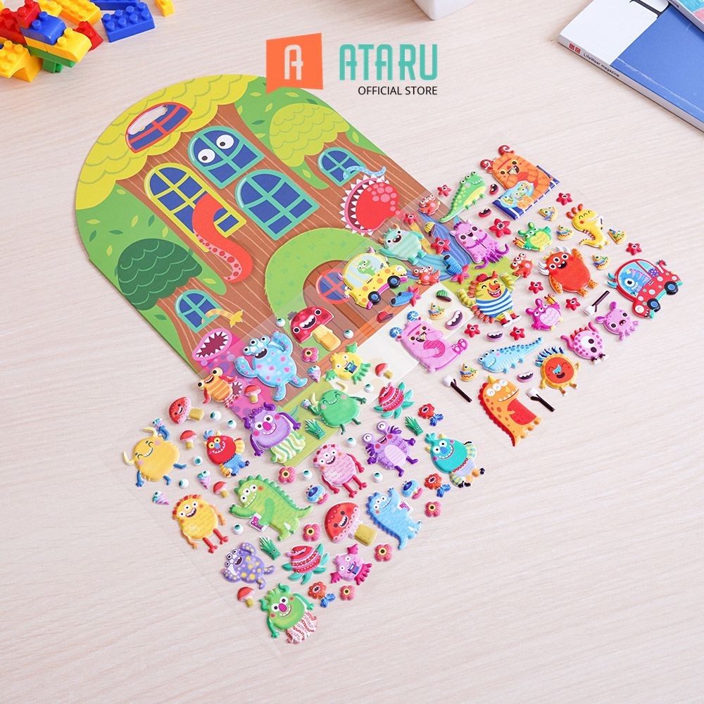 

Ataru Stiker Puffy Play Set Monster Party MixStiker Dekoratif Lucu Cute Stickers Deco Sticker Pack Journal Book