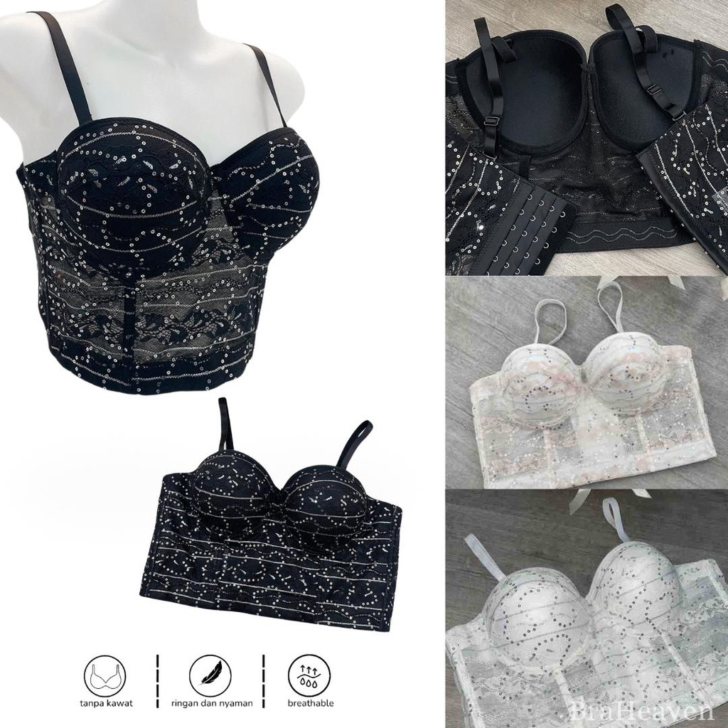 Bustier Top Sexy Lingerie Bustier Set Sexy Lingerie Corset Bra Wanita Sexy
