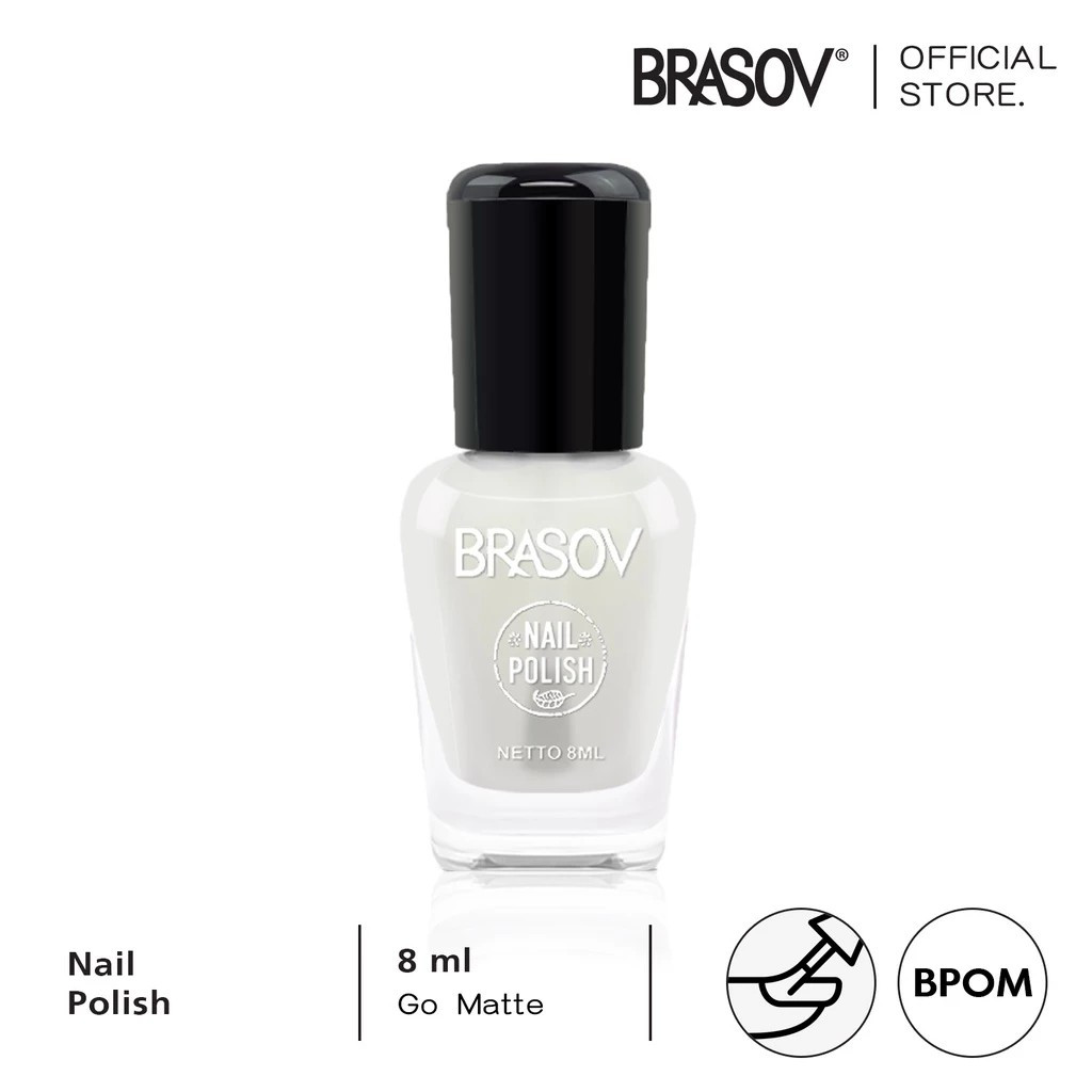 BRASOV Kutek Cat Kuku Matte 8 Ml Kutek Go Matte Nail Polish Matte
