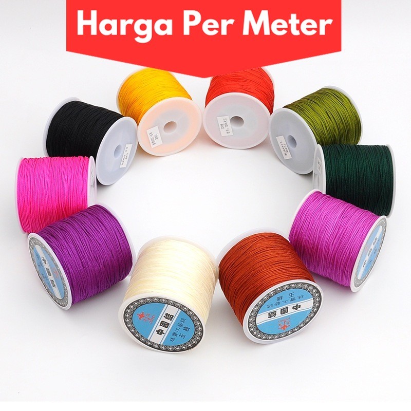 [5 Meter] Benang Giok Perhiasan Benang Nilon Gelang Giok Benang Tenun Tali Simpul Cina No. 72 0.8mm 