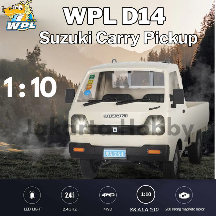 WPL D14 RC Suzuki Carry Pickup 2.4ghz 4WD 1/10 RTR - D14