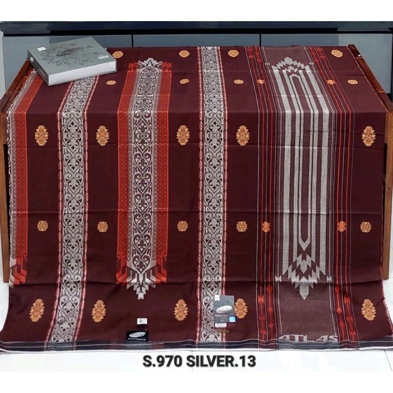 SARUNG ATLAS SUPER PREMIUM S.980 DAN S.970 SILVER/SARUNG ATLAS SONGKET/ ATLAS JAGUAR/ ATLAS TIMBUL (
