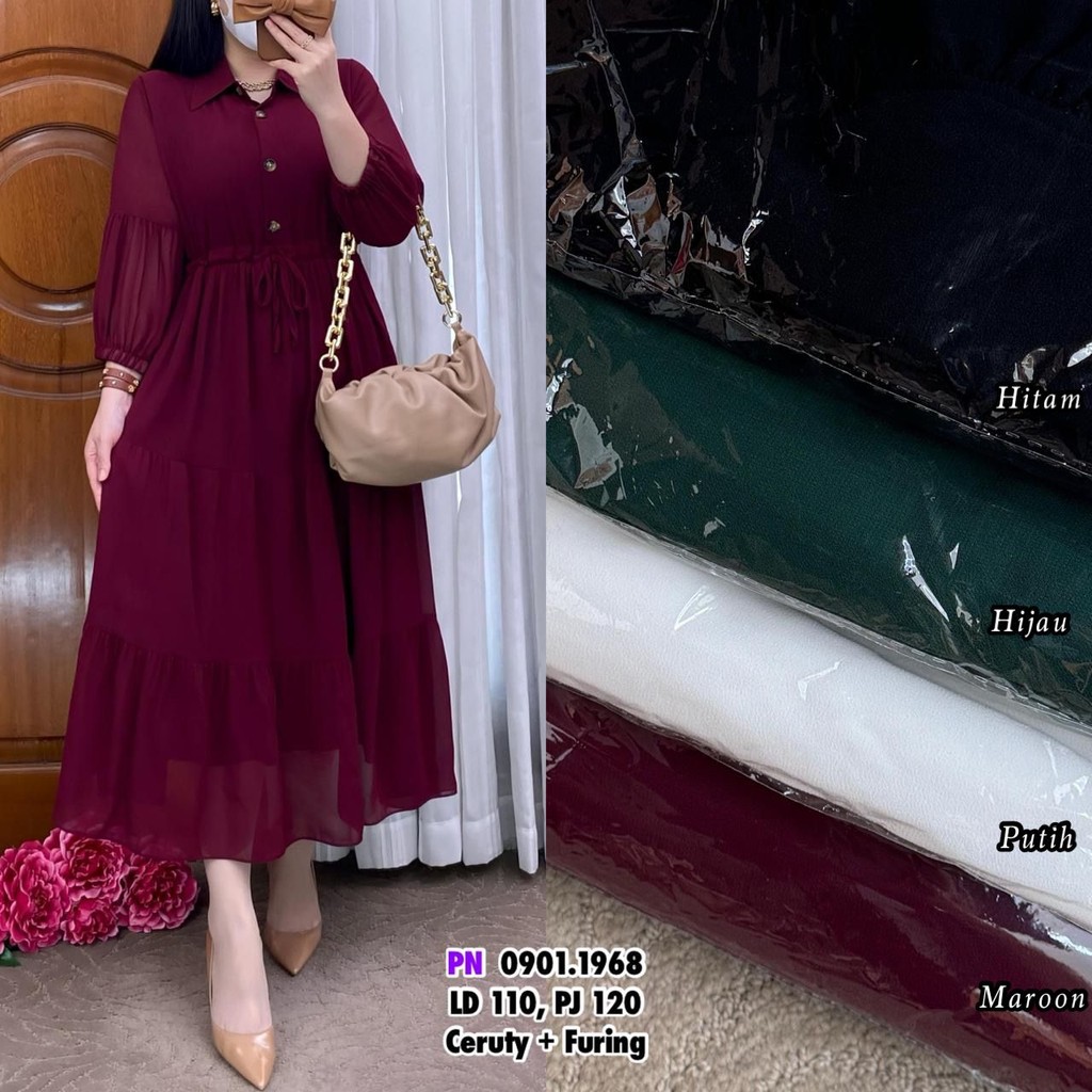 FZ DRESS CERUTY WANITA 0901.1968 CERUTY IMPORT#BAJUIMPORT