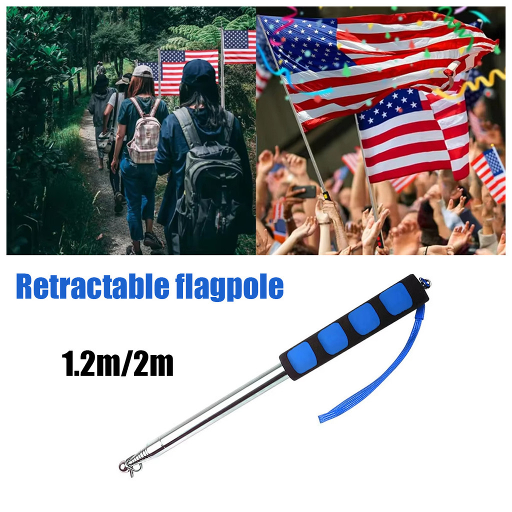 Tiang Bendera Teleskopik Guide / Tiang Bendera Tour Leader / Tongkat Bendera Lipat / Teleskopik Port