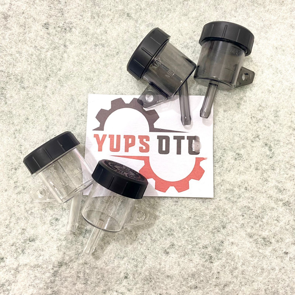 AURA TABUNG MINYAK REM SMOKE DAN BENING THAI MIKA BOTOL MASTER HANDLE REM DEPAN BELAKANG MIRING KECI