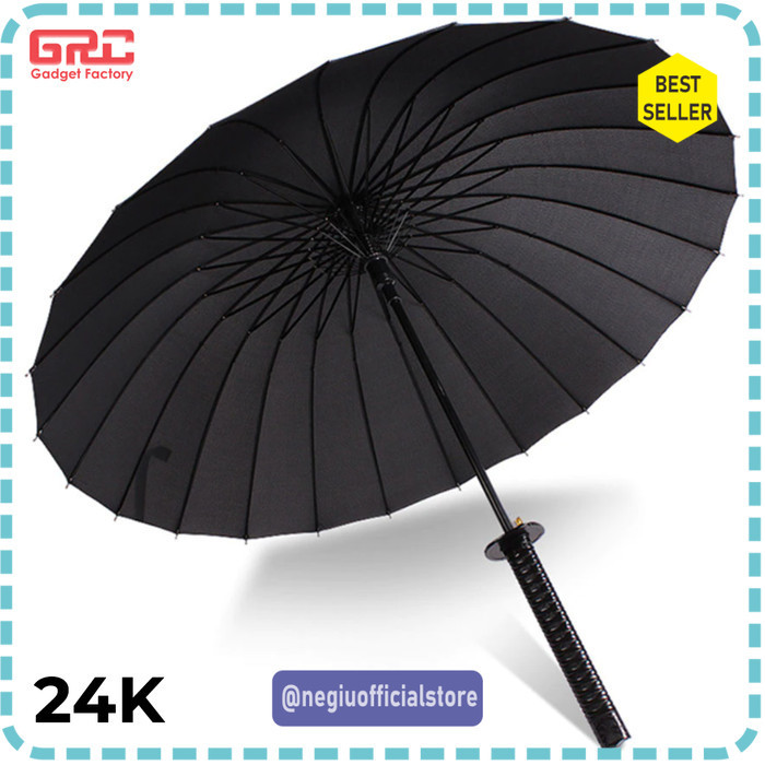 (GFT) Payung Samurai Jepang Ninja Samurai Umbrella Katana Payung Besar Hitam
