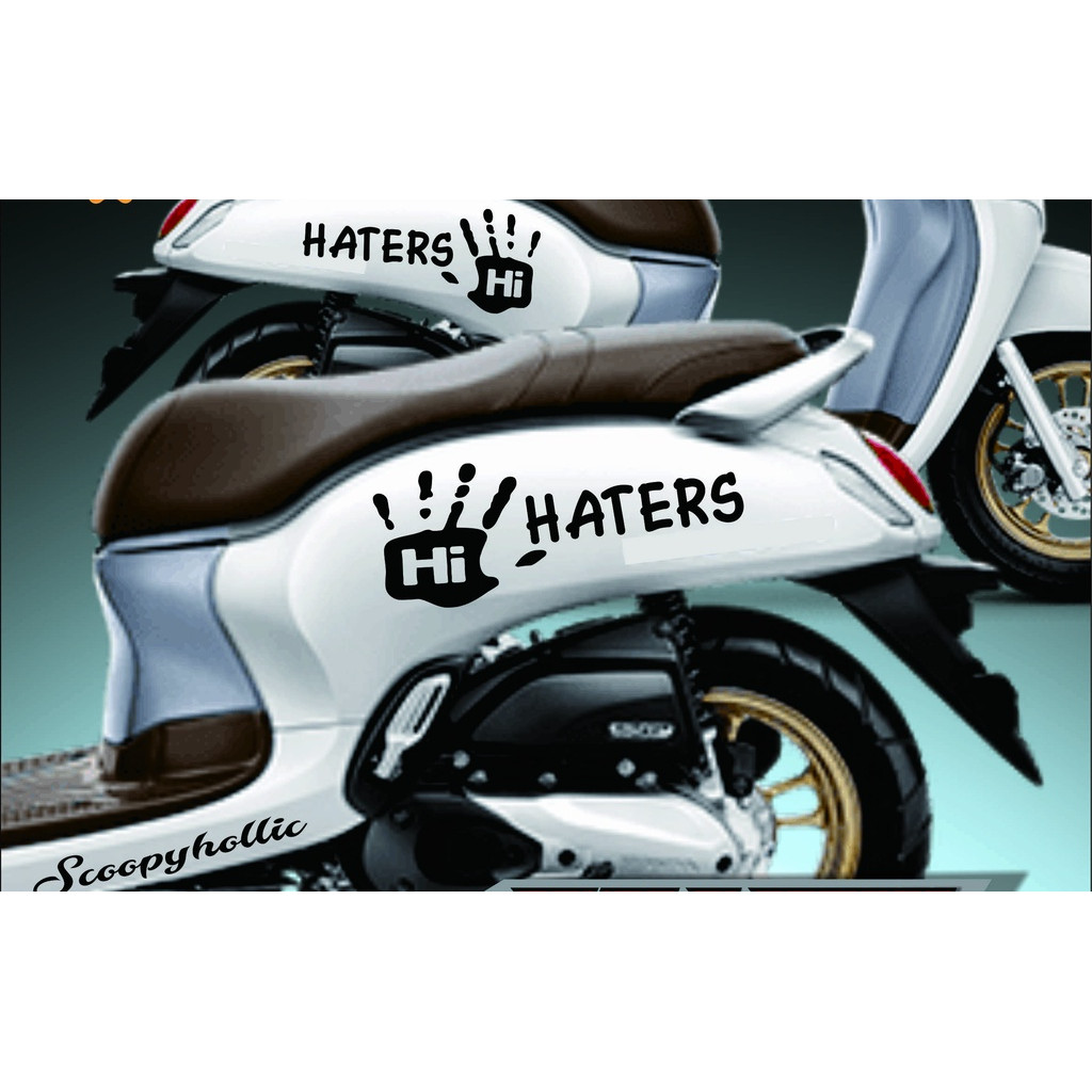STICKER SCOOPY 2021 HI HATERS CUTTING STICKER SIMPLE