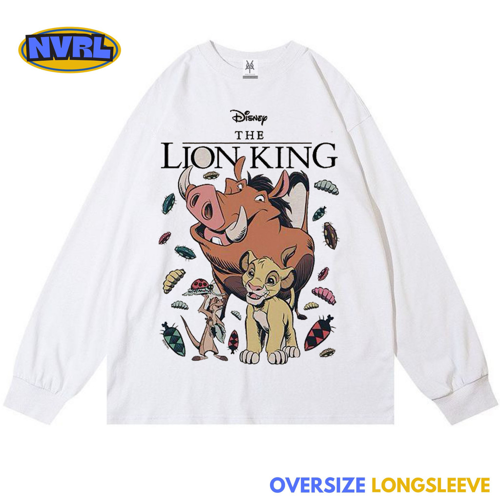 Kaos oversize longsleeve the lion king disney cartoon vintage tee