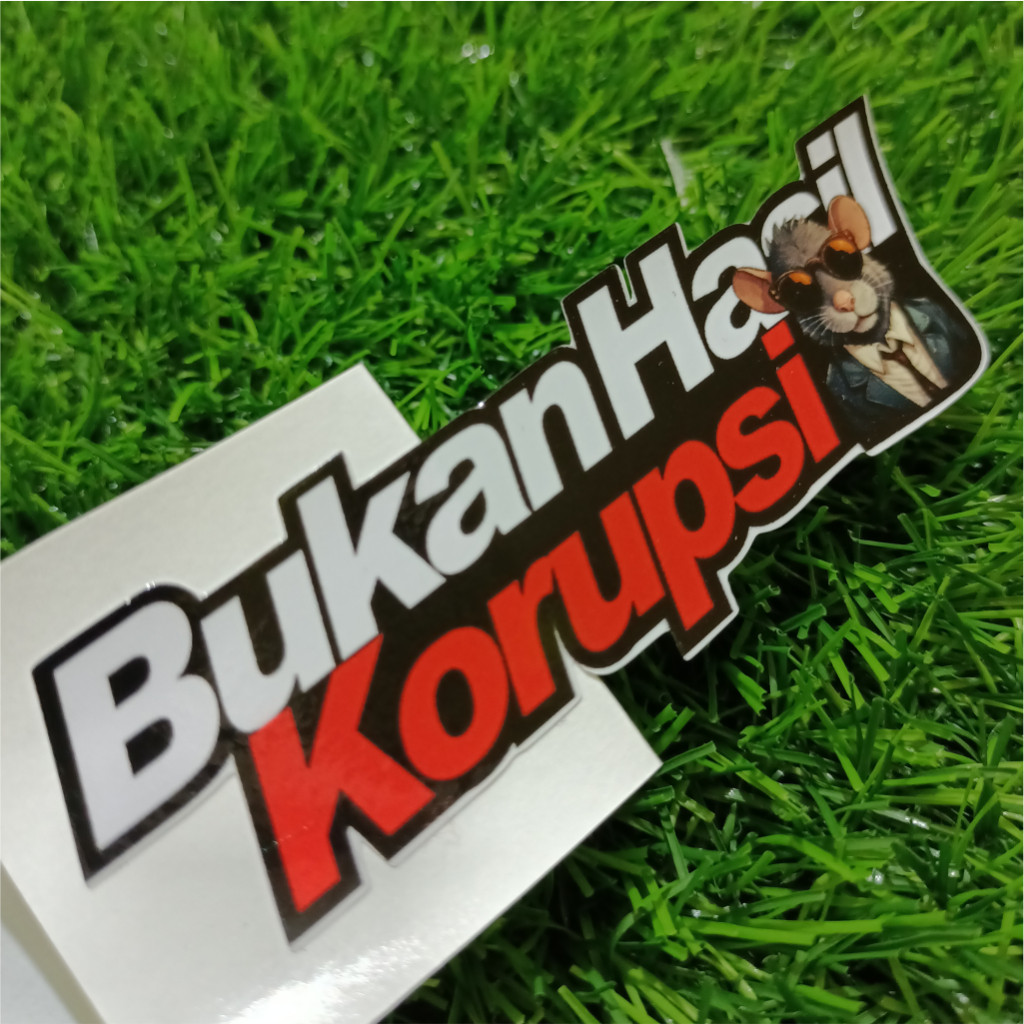 

Stiker viral | kata-kata | Bukan hasil korupsi | vinyl Glossy/Hologram stiker potongan presisi terbaru stiker kecil Bukan hasil korupsi