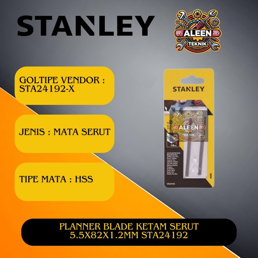 Planner Blade Mata Planer Ketam Serut 5.5x82x1.2mm STANLEY STA24192