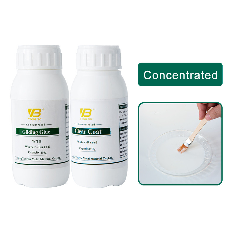 

110g Gilding Glue Gold Foil Sheets Arts Craft Paper Powder Gold Leaf Water-based Concentrated Glue&Varnish Real Gold Leaves Tool