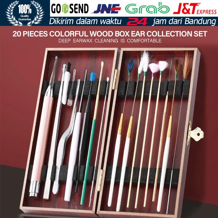 8 Pcs Pembersih Telinga Set / Alat Kotoran Telinga Stainless Penghilang Stres Untuk Membersihkan Kup