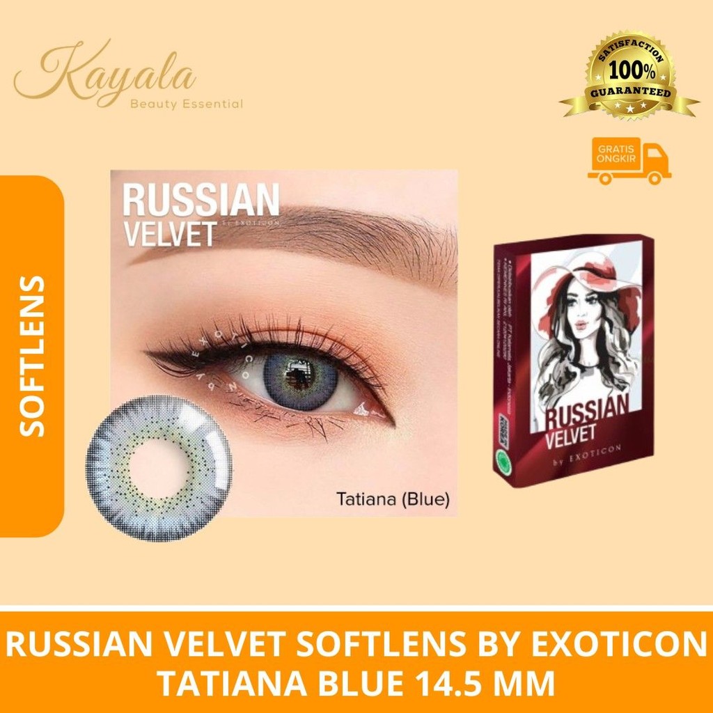 RUSSIAN VELVET SOFLENS BY EXOTICON TATIANA BLUE 14.5 MM