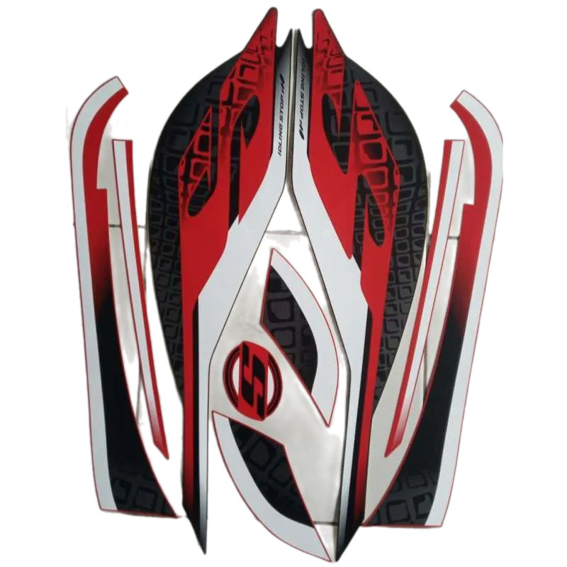 Stiker Striping Honda Scoopy Sporty 2019 Putih Merah List Stiker Standart Scoopy Sporty 2019 Terbaik