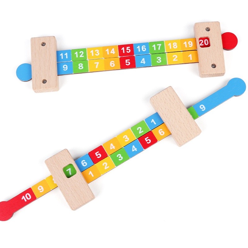 

Children Wooden Math Arithmetic Learning Toys Montessori Teaching Addition Ruler Educational Number Toys For Kids Teaching Aids