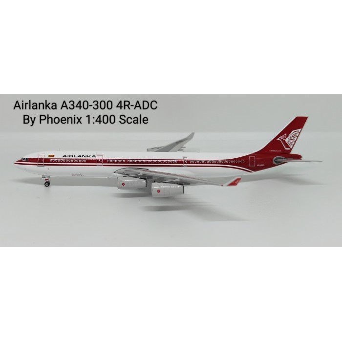 Pesawat Terbang Airlanka A340-300 4R-ADC  Phoenix Skala 1/400 Diecast