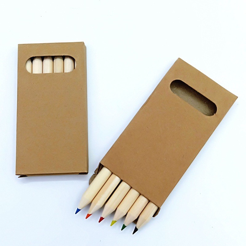 

60pcs 3.5 inches short unpainted 6 colors pencils ,drawing coloring pencils Set for Kid art Painting Mini School Graduation