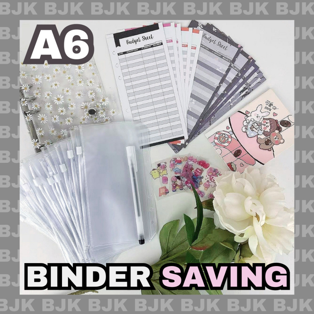 

Paket Binder Keuangan Lengkap A6 - Binder Savings Paketan Murah A6 - Binder Transparan 6 Ring A6 - Binder Nabung - Catatan Sekolah - Notebook Planner [BUJOYUK]