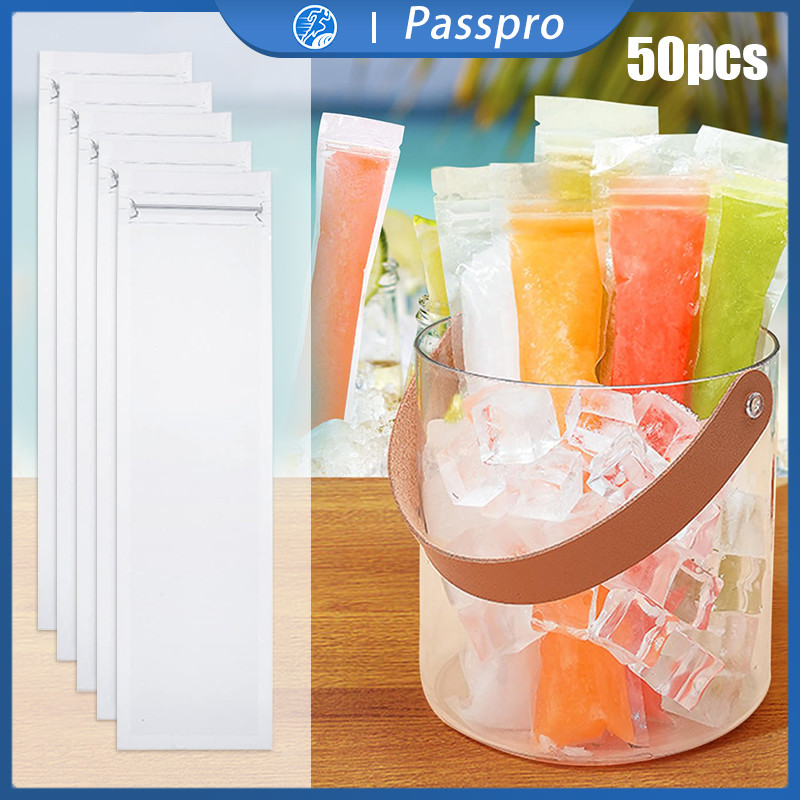Isi 50 DIY Es Mambo Plastik Es Krim Pouch Panjang Plastik Es Lilin