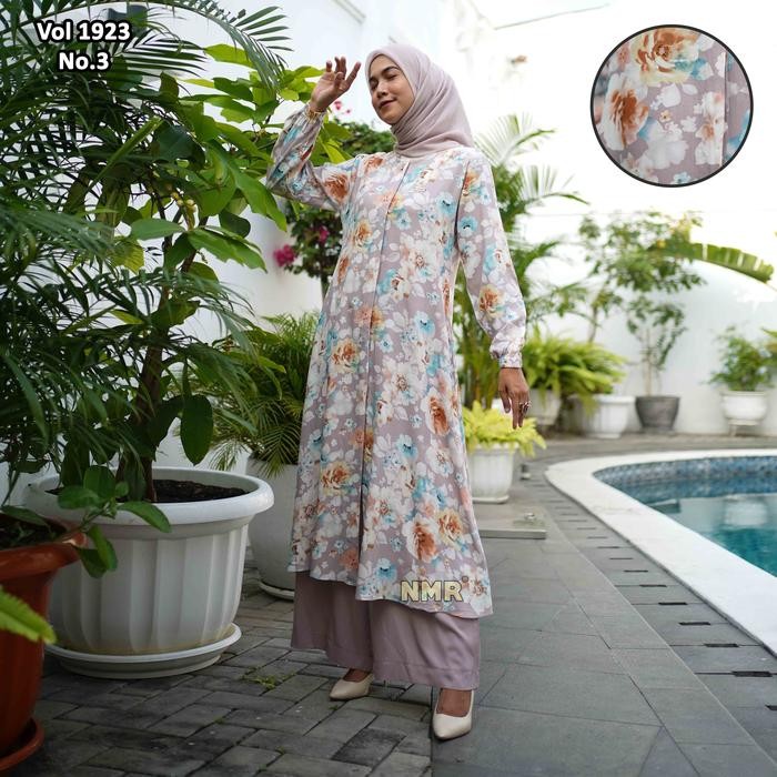 NMR Setelan Celana Tunik Rayon Jepang Vol 1923-3 - L