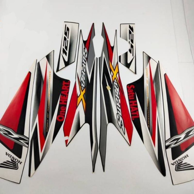 STRIPING STICKER SUPRA X 125 R TAHUN 2013 MERAH