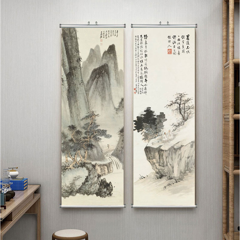 

Affiche Vintage Canvas Painting Zhang Daqian Wall Art Picture for Living Room Posters and Prints Home Decoration