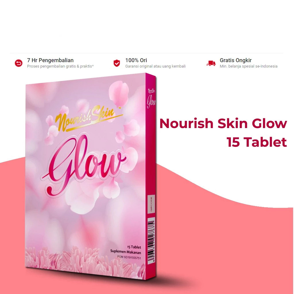 Nourish Skin Glow 15'S/Suplemen Kulit/Vitamin Kulit