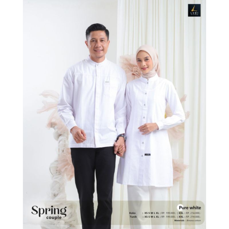 Best Couple Outfit by Lubi Spring Couple | Tunik Polos Lubi Terbaru | Tunik Polos Broken White | Tun