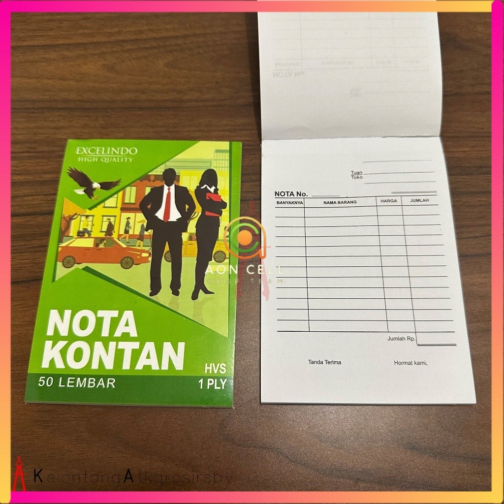 

BUKU NOTA KONTAN KECIL 1 PLY HVS / NOTA KONTAN 1 RANGKAP