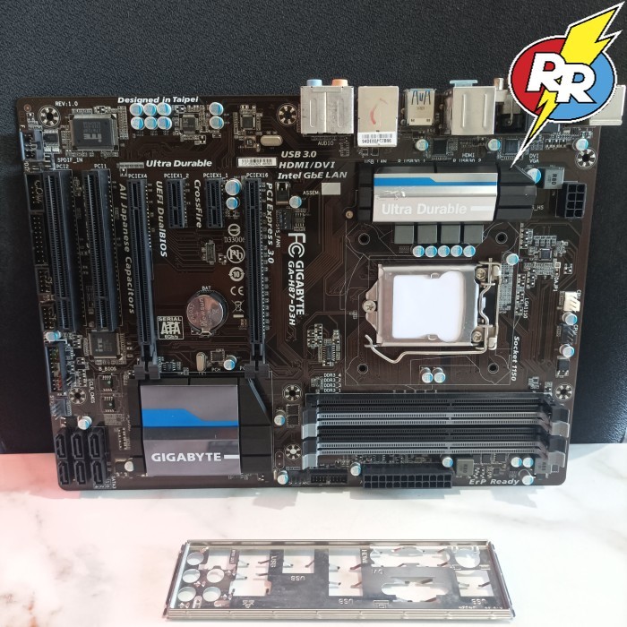 Motherboard Pc Gaming Merk Gigabyte H87 GA- H87-D3H Socket 1150 gen 4 tipe ATX mantap
