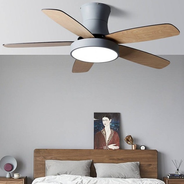 Kipas Angin Lampu Pladon LED Ceiling Fan Modern