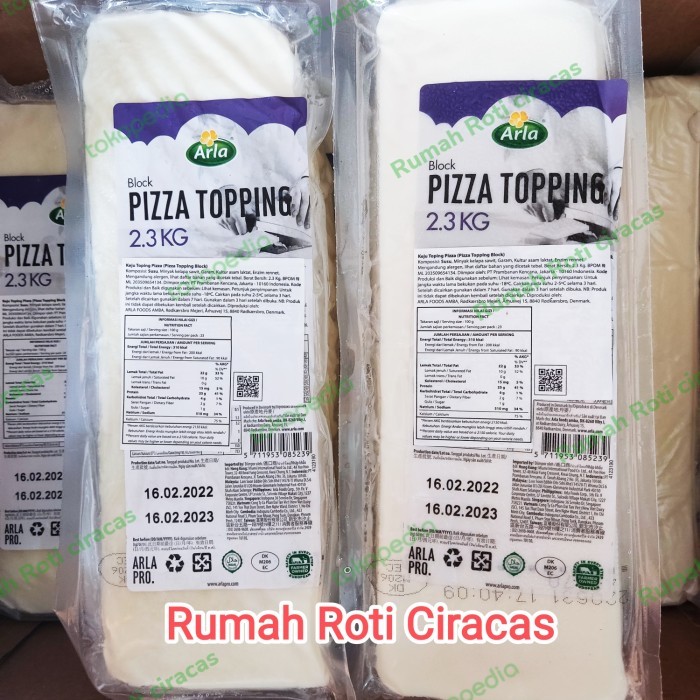 

MOZZARELLA ARLA CHEESE KEJU MOZARELLA 2,3KG BLOK MOZZA KG LELEH LUMER