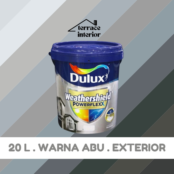 Cat Tembok Dulux Weathershield Powerflex Exterior 20 L Abu Gloss