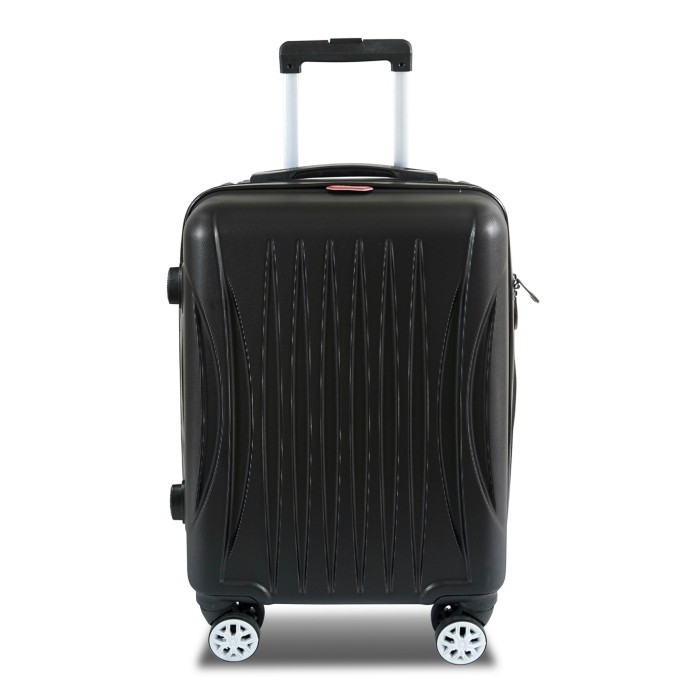 Koper 20 Inch Polo koper Size Koper Fiber Koper Import Koper Murah - RoseGold - Hitam