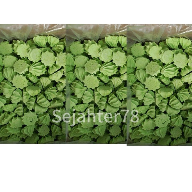 Kuih Bangkit Pandan  Kue Bangkit Pandan Malaysia Coconut Cookies