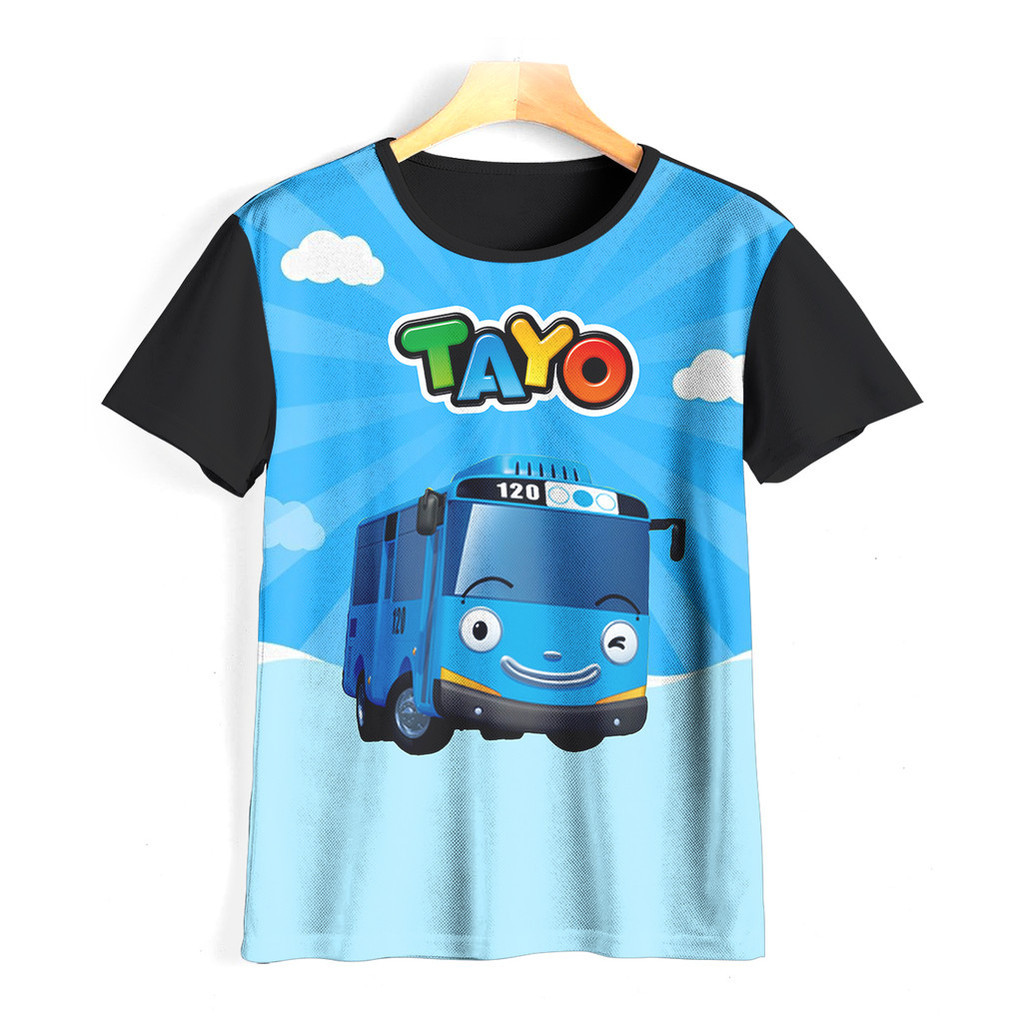 Kaos Tayo Bis Kecil Keren dan Adem | Kaos Anak Tayo the Little Bus | 049TY005