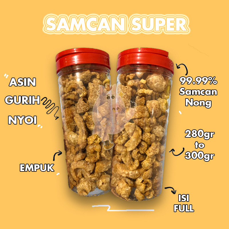 

Kerupuk Kulit Babi Samcan Super Asin Gurih Empuk