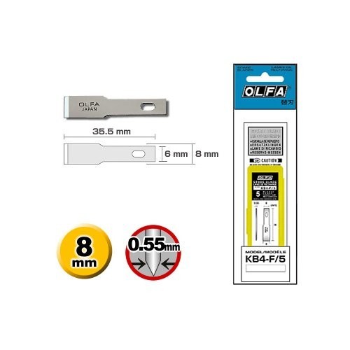 

Refill Cutter Pen KB4-F/5 (5pc/Pack) OLFA Spare Chisel Blade For AK-4