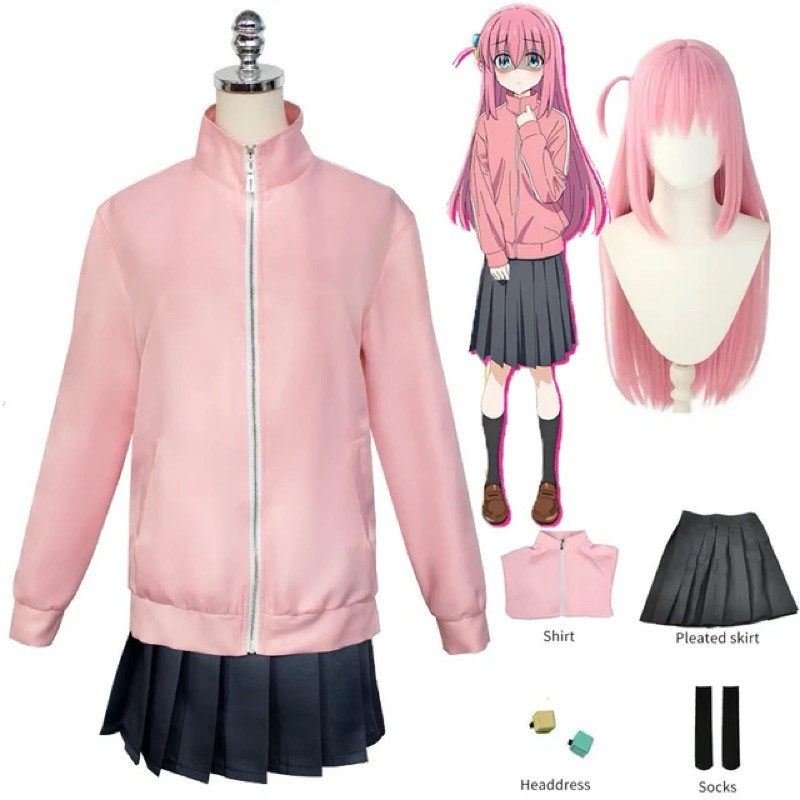 PALING DICARI JUAL COSTUM COSPLAY BOCCHI THE ROCK (  HITORI GOTOU GOTOH )