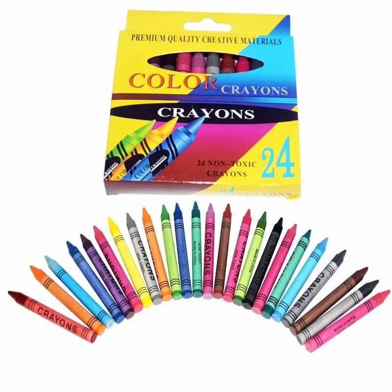 

Crayon Set Isi 24 Warna Pensil Krayon 24pcs Non Toxic Alat Mewarnai Gambar Anak Art Set 24in1 Hadiah Edukasi Anak
