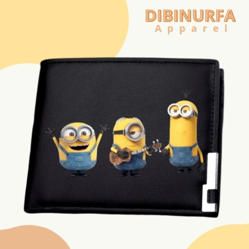 Wallet/186-Dompet lipat pria minions dompet kulit sintetis anime dompet anak dompet custom Kartu