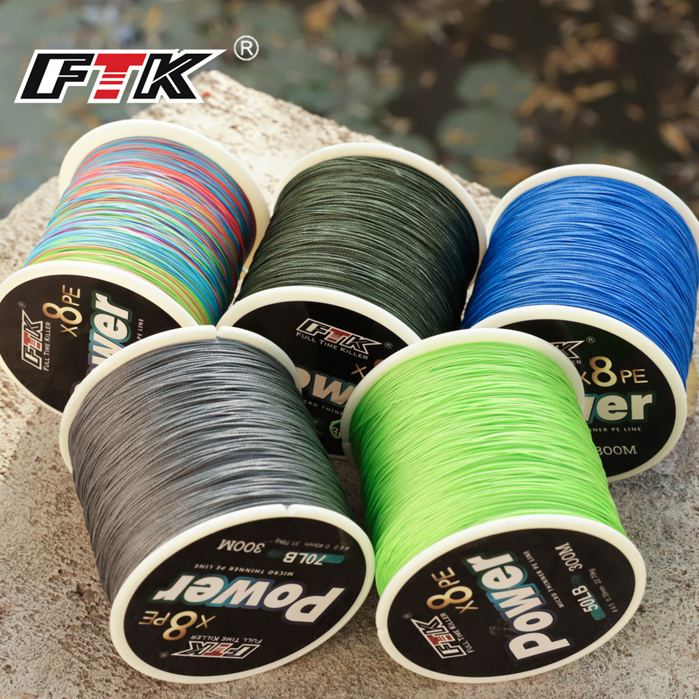 FTK 8 Strands Braided Fishing Line Multifilament 500M 15LB-110LB Carp Fishing Japanese Braided Wire 