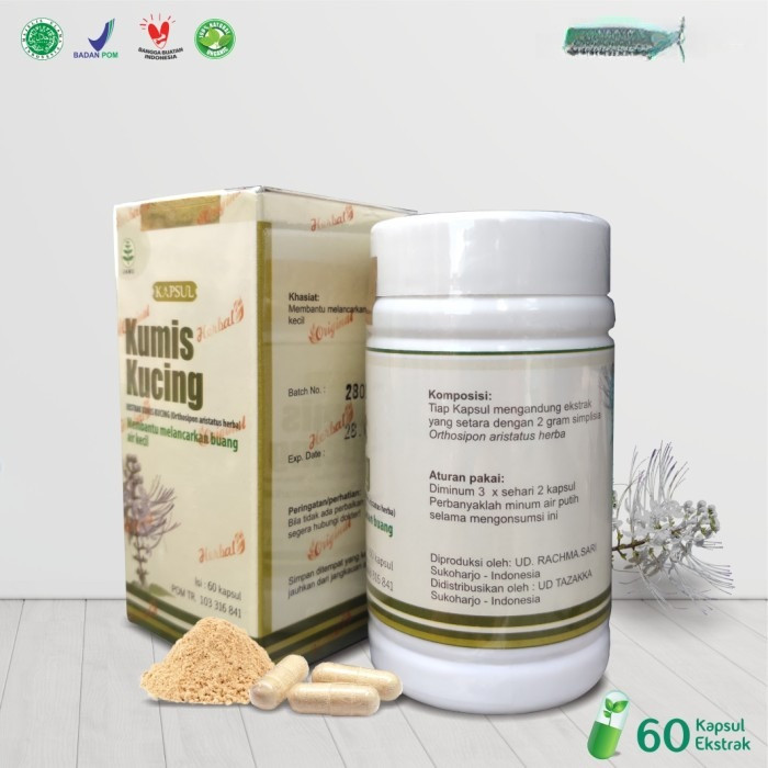 Kapsul Kumis Kucing Tazakka Obat Batu Ginjal, Batu Empedu, Asam urat