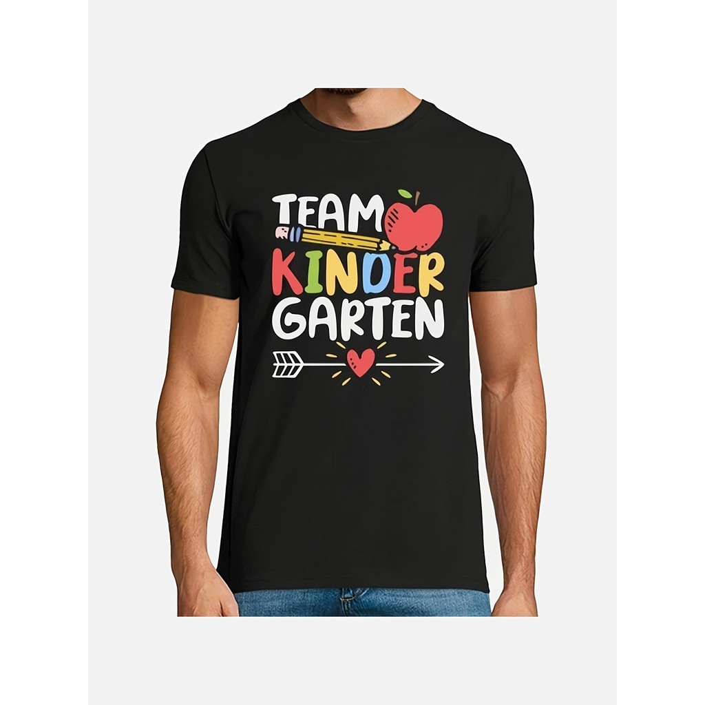 Kaos Pria Desain Edukasi Anak TK Nyaman Dipakai Sehari Hari Bahan 220g