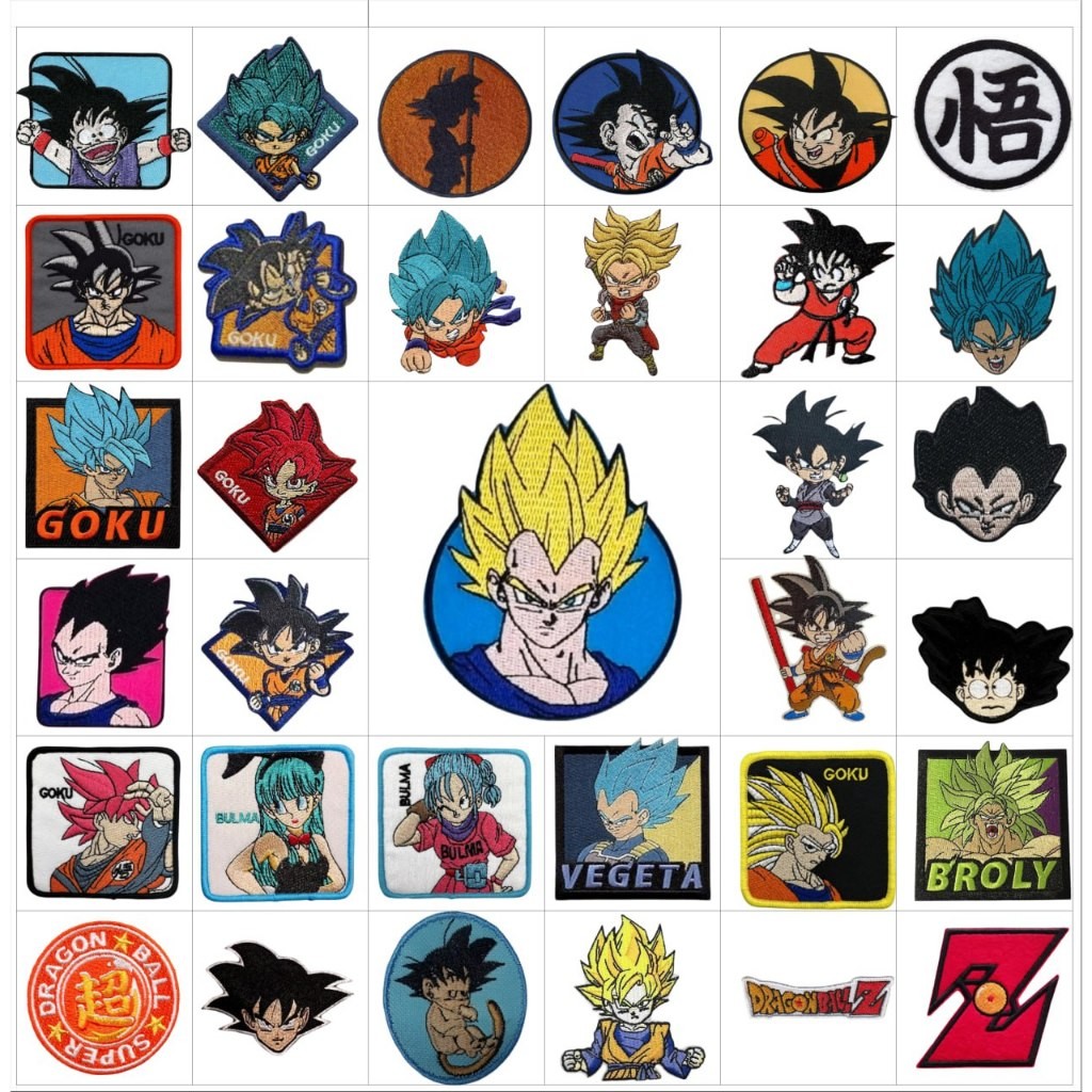 RAJA Dragon Ball Karakter Patch Bordir Logo Emblem Embroidery