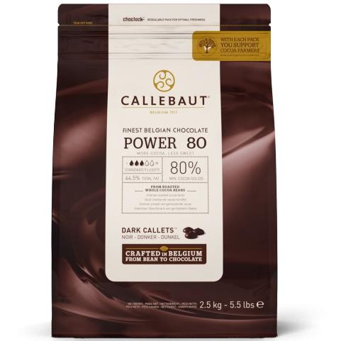 Callebaut Dark Chocolate POWER 80 2.5 kg