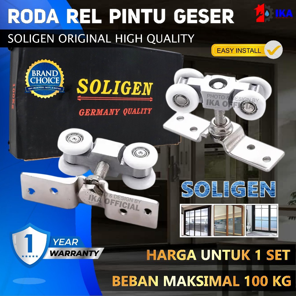 Roda Rel Pintu Geser Sliding / Roda Rel Pintu Dorong SOLIGEN / Roda rel pintu dorong geser SOLIGEN 1