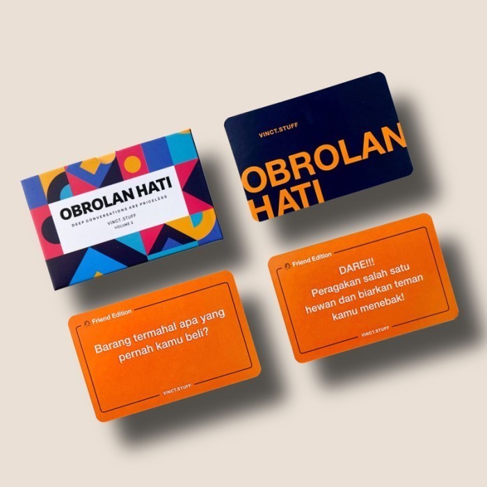 Kartu Obrolan Hati Vol.2 Kartu Permainan Truth Or Dare - Teman